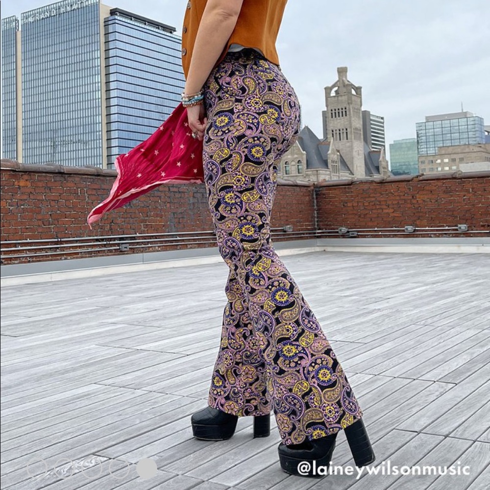 Mod cloth “way out yonder” flare pants